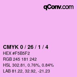 Color code: CMYK 0 / 26 / 1 / 4 | qconv.com