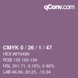 Color code: CMYK 0 / 26 / 1 / 47 | qconv.com