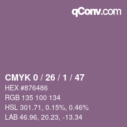 Color code: CMYK 0 / 26 / 1 / 47 | qconv.com