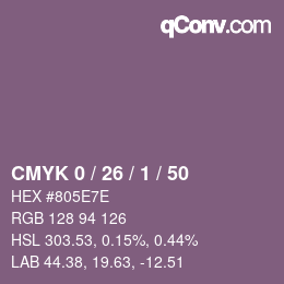 Color code: CMYK 0 / 26 / 1 / 50 | qconv.com