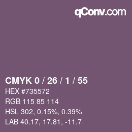カラーコード: CMYK 0 / 26 / 1 / 55 | qconv.com