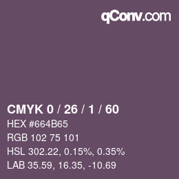 Color code: CMYK 0 / 26 / 1 / 60 | qconv.com