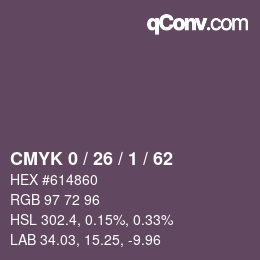 カラーコード: CMYK 0 / 26 / 1 / 62 | qconv.com