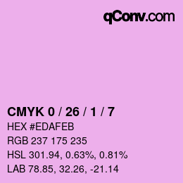 Color code: CMYK 0 / 26 / 1 / 7 | qconv.com