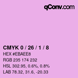 Color code: CMYK 0 / 26 / 1 / 8 | qconv.com