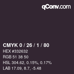 カラーコード: CMYK 0 / 26 / 1 / 80 | qconv.com