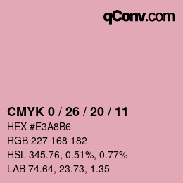 Color code: CMYK 0 / 26 / 20 / 11 | qconv.com