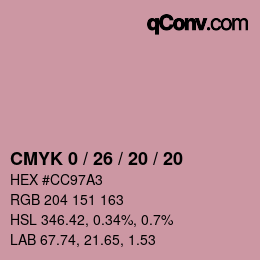 Color code: CMYK 0 / 26 / 20 / 20 | qconv.com