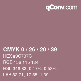 Color code: CMYK 0 / 26 / 20 / 39 | qconv.com