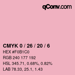 Color code: CMYK 0 / 26 / 20 / 6 | qconv.com