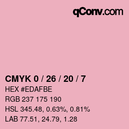 Color code: CMYK 0 / 26 / 20 / 7 | qconv.com