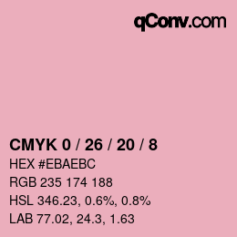 Color code: CMYK 0 / 26 / 20 / 8 | qconv.com