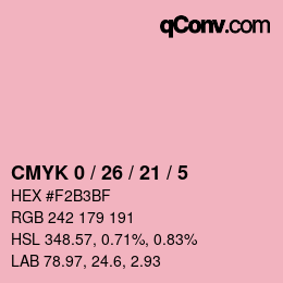 Color code: CMYK 0 / 26 / 21 / 5 | qconv.com