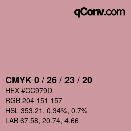 Color code: CMYK 0 / 26 / 23 / 20 | qconv.com