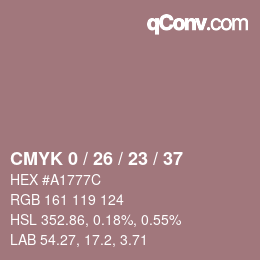 Color code: CMYK 0 / 26 / 23 / 37 | qconv.com
