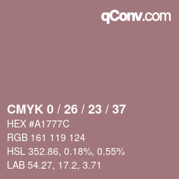 Color code: CMYK 0 / 26 / 23 / 37 | qconv.com