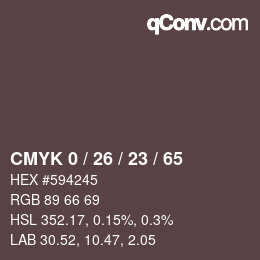 颜色代码: CMYK 0 / 26 / 23 / 65 | qconv.com