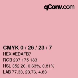 Color code: CMYK 0 / 26 / 23 / 7 | qconv.com