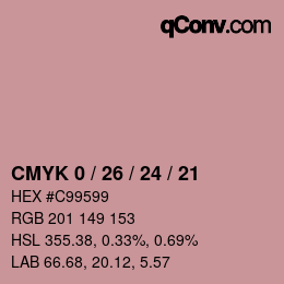 Color code: CMYK 0 / 26 / 24 / 21 | qconv.com