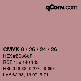 颜色代码: CMYK 0 / 26 / 24 / 26 | qconv.com