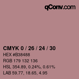 Color code: CMYK 0 / 26 / 24 / 30 | qconv.com