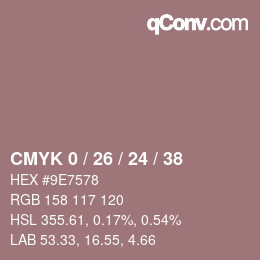 Color code: CMYK 0 / 26 / 24 / 38 | qconv.com