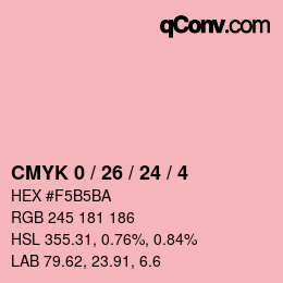 Color code: CMYK 0 / 26 / 24 / 4 | qconv.com