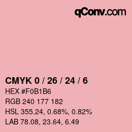Farbcode: CMYK 0 / 26 / 24 / 6 | qconv.com