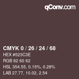 颜色代码: CMYK 0 / 26 / 24 / 68 | qconv.com