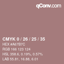 Color code: CMYK 0 / 26 / 25 / 35 | qconv.com