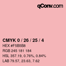 カラーコード: CMYK 0 / 26 / 25 / 4 | qconv.com