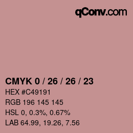 Color code: CMYK 0 / 26 / 26 / 23 | qconv.com