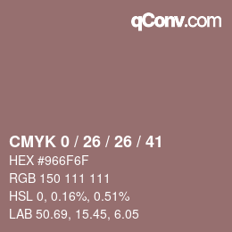 Color code: CMYK 0 / 26 / 26 / 41 | qconv.com