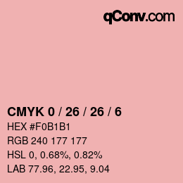 Color code: CMYK 0 / 26 / 26 / 6 | qconv.com