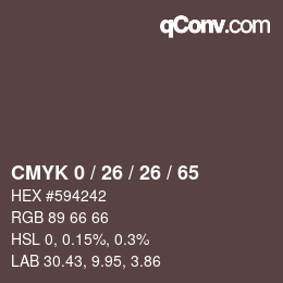 Color code: CMYK 0 / 26 / 26 / 65 | qconv.com