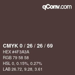 Color code: CMYK 0 / 26 / 26 / 69 | qconv.com