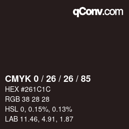 Color code: CMYK 0 / 26 / 26 / 85 | qconv.com