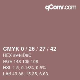 Color code: CMYK 0 / 26 / 27 / 42 | qconv.com