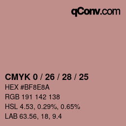 Color code: CMYK 0 / 26 / 28 / 25 | qconv.com