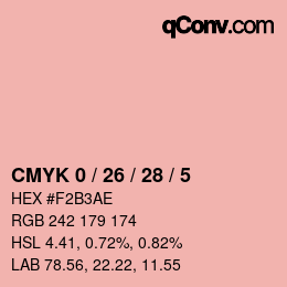 カラーコード: CMYK 0 / 26 / 28 / 5 | qconv.com