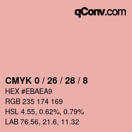 Color code: CMYK 0 / 26 / 28 / 8 | qconv.com
