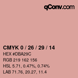 カラーコード: CMYK 0 / 26 / 29 / 14 | qconv.com