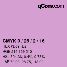 Color code: CMYK 0 / 26 / 2 / 16 | qconv.com