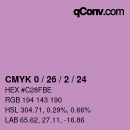 Color code: CMYK 0 / 26 / 2 / 24 | qconv.com