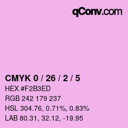 Color code: CMYK 0 / 26 / 2 / 5 | qconv.com