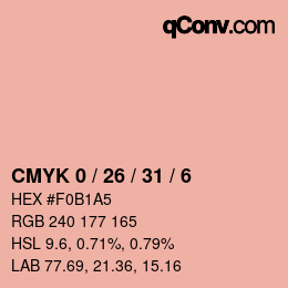 Color code: CMYK 0 / 26 / 31 / 6 | qconv.com