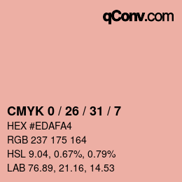 カラーコード: CMYK 0 / 26 / 31 / 7 | qconv.com