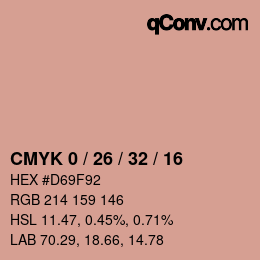 Color code: CMYK 0 / 26 / 32 / 16 | qconv.com