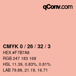 カラーコード: CMYK 0 / 26 / 32 / 3 | qconv.com