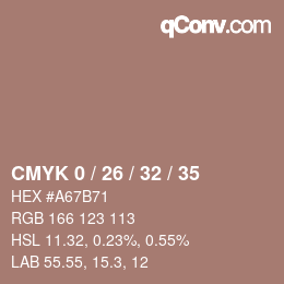 Color code: CMYK 0 / 26 / 32 / 35 | qconv.com